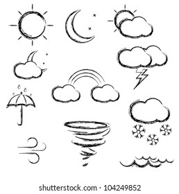 Sketch style weather icons.