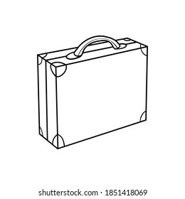 sketch of the suitcase on white background, isolated
