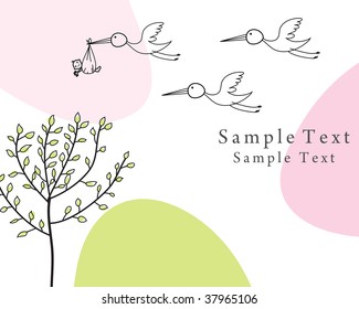 Sketch summer abstract greeting card. Vector illustration.