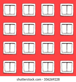 Sketch switch in vintage style, vector seamless pattern