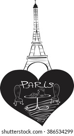 sketch symbol of Paris. EPS10