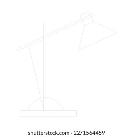 sketch of a table lamp for a night light