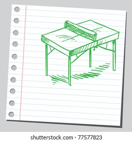 Sketch of a "table tennis" table