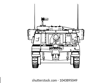 sketch of a tank vector