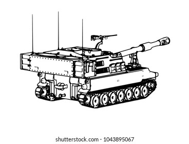 sketch of a tank vector
