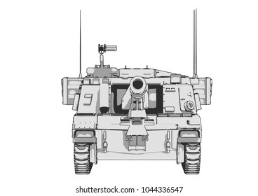 sketch of a tank vector
