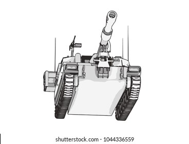 sketch of a tank vector
