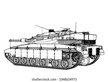 sketch of a tank vector
