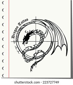 Sketch of Tattoo Dragon 