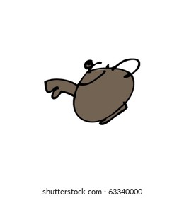 Sketch of a teapot
