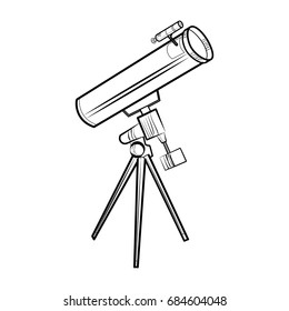 Sketch Telescope Icon