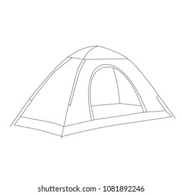 sketch tent, hike