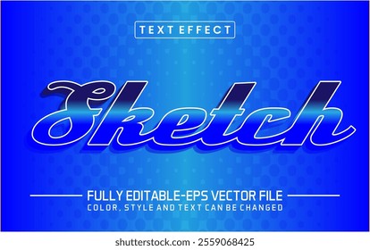 Sketch text editable style effect