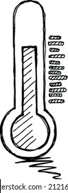 Sketch of Thermometer icon 