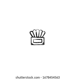 sketch of tissue paper cartoon sticker design 