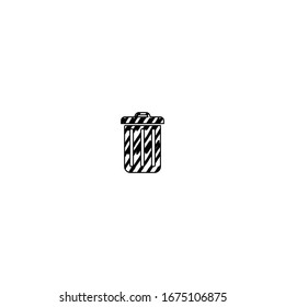 sketch of trash bin cartoon design