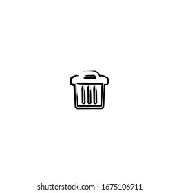sketch of trash bin cartoon design