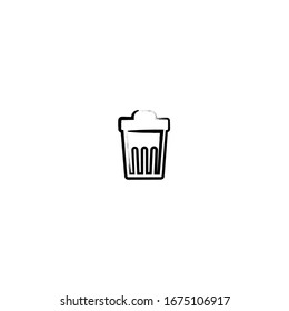 sketch of trash bin cartoon design