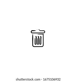 sketch of trash bin cartoon design