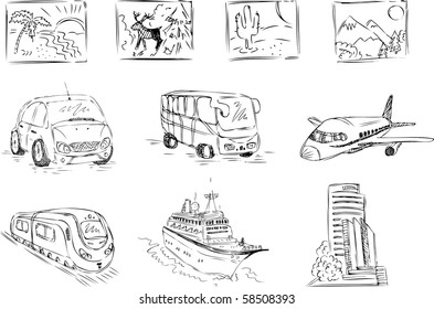 Sketch Travel Icons