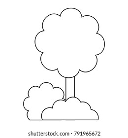 Sketch Tree Silhouette Illustration Design