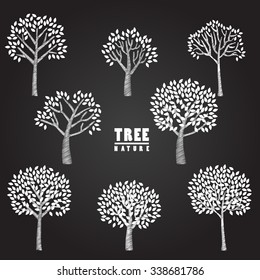 sketch tree vector illustration