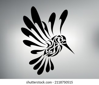 tribal hummingbird drawing