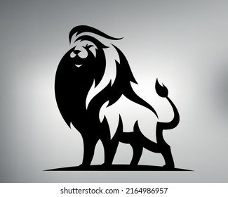 
sketch of a tribal lion tattoo. lion king logo. vector drawing graceful and graceful king of beasts lion