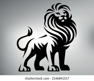 sketch of a tribal lion tattoo. vector drawing of the king of beasts made in the form of patterns and shapes. logo and sign lion
