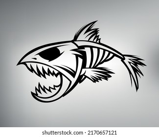 Sketch Tribal Tattoo Fish Fish Logo Stock Vector Royalty Free   Sketch Tribal Tattoo Fish Logo 260nw 2170657121 