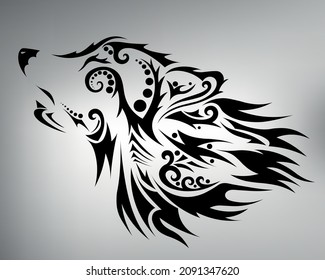 973 Tribal howling wolf Images, Stock Photos & Vectors | Shutterstock