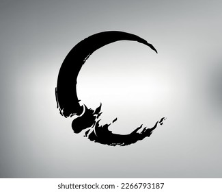 sketch tribal tattoo moon. vector drawing abstract image of the moon. moon logo