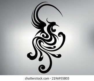 sketch tribal tattoo rooster. vector zodiac symbol. rooster logo