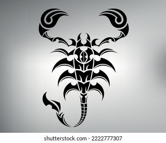 sketch tribal tattoo scorpion. vector drawing horoscope sign scorpio. scorpion logo