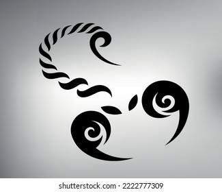 esbozar el escorpión de tatuajes tribales. signo de escorpión de dibujo vectorial de horoscopio. logotipo escorpión