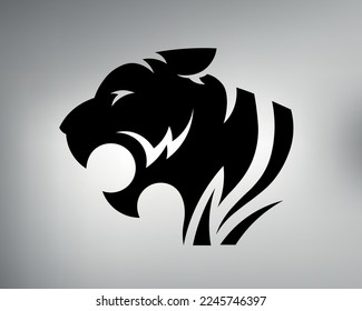 boceto de un tatuaje de tigre tribal. depredador de bosque de dibujo vectorial. logotipo de tigre.