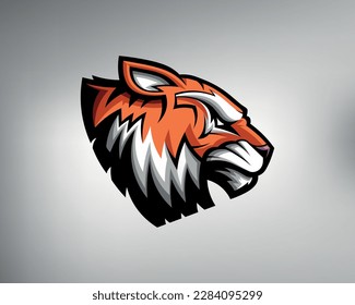 
sketch of a tribal tiger tattoo. vector drawing beautiful tiger head. tiger logo.