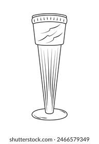 Sketch of trophy, goblet, cup, chalice. Victory symbol