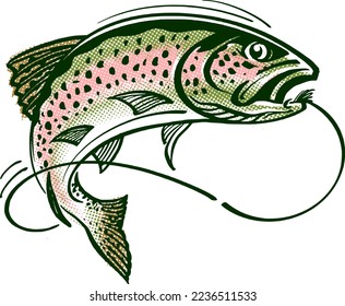 sketch the trout vector