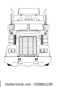 sketch of truck vector