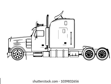 Sketch Truck Vector Stock Vector (Royalty Free) 1039832656 | Shutterstock