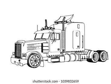 Sketch Truck Vector Stock Vector (Royalty Free) 1039832659 | Shutterstock