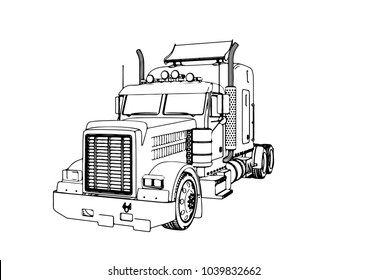 Sketch Truck Vector Stock Vector (Royalty Free) 1039832662 | Shutterstock