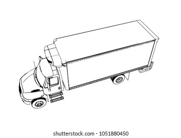 sketch of the truck vector