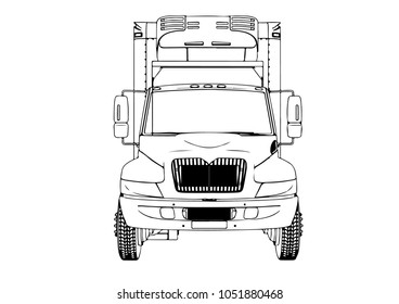 sketch of the truck vector