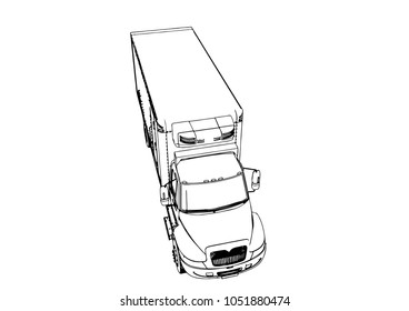sketch of the truck vector