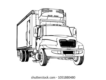 sketch of the truck vector