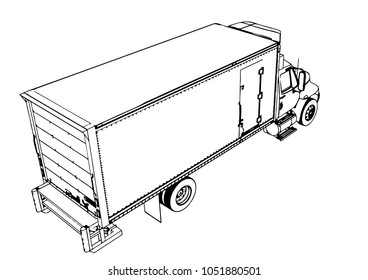 sketch of the truck vector