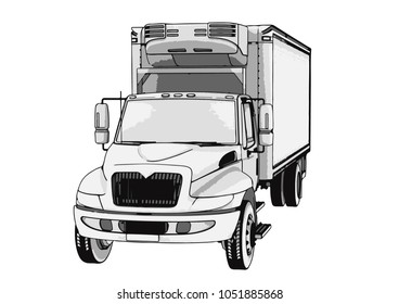 sketch of the truck vector