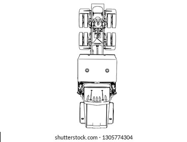 sketch truck vector
